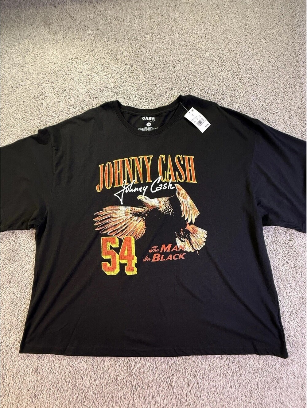 NWT Johnny Cash Women’s T Shirt Size 2X Black Short Sleeve